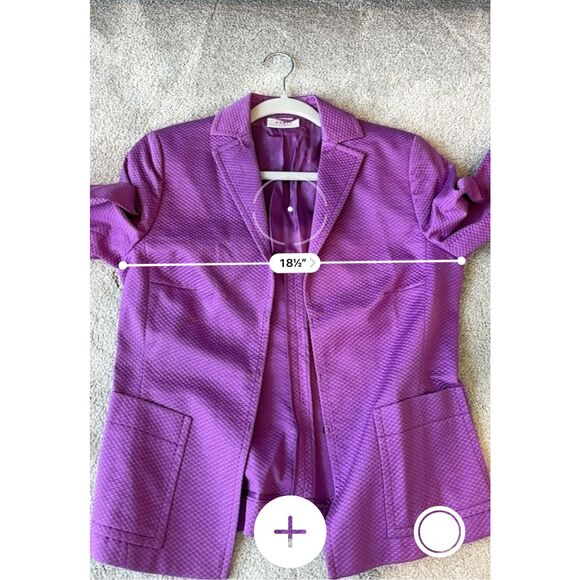 NWOT AKRIS PUNTO Magenta Purple Textured Cotton blazer, Sz 8, $1,125 B38 - Picture 10 of 10